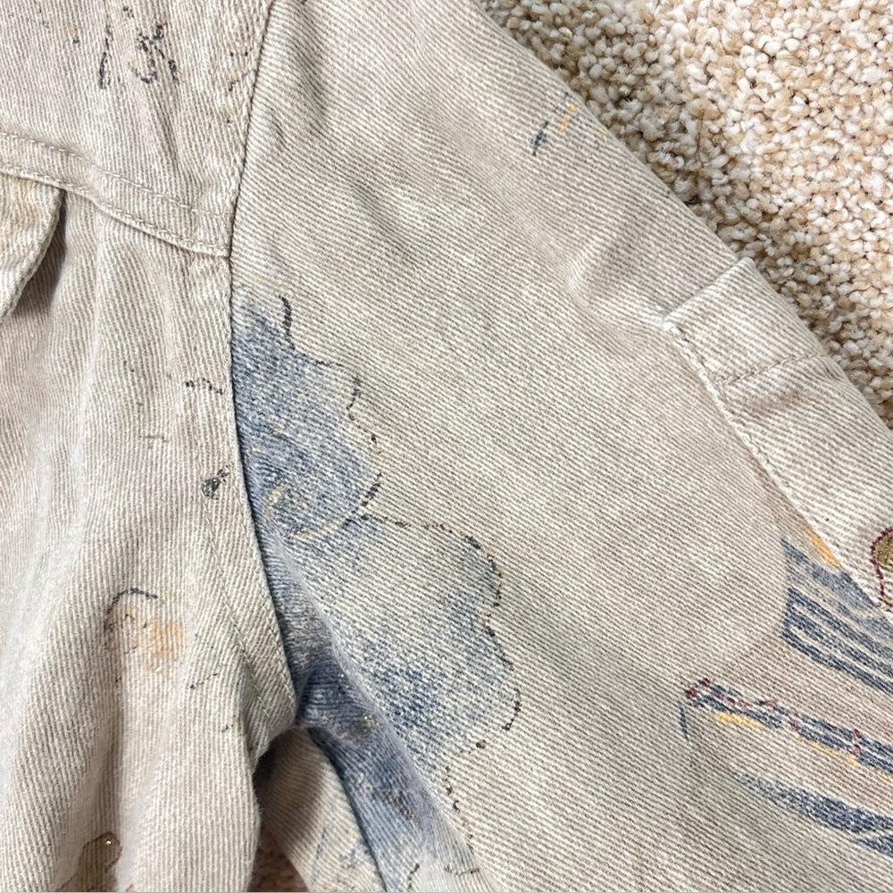 Vintage Denim Jacket Button Down Front Pockets Un… - image 6